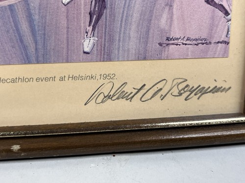 De colección Robert Boyajian Firmado "Bob Mathias Gana 2 Oro" Juegos Olímpicos de Helsinki 1952 - Imagen 6 de 8