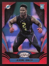 2018 Panini Certified Jerome Baker Mirror Red #/99 SN,RC Rookie #186 Card