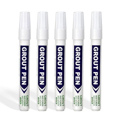 5 Stück Fugenstift Weiß Bad Wasserfest, Fliesenstift, Fugenreparatur Weiss