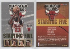 1996 NBA Hoops Starting Five Michael Jordan Dennis Rodman Toni Kukoc Luc Longley