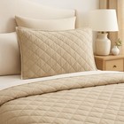 Pottery Barn Belgian Flax Linen Quilted Standard Sham Pillowcase 22 x 30 in