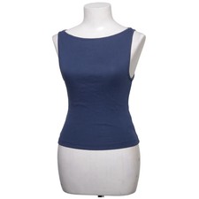 Pull & Bear, Tanktop, Größe: M, Blau, Baumwolle/Elasthan/Modal, Einfarbig #Oq1