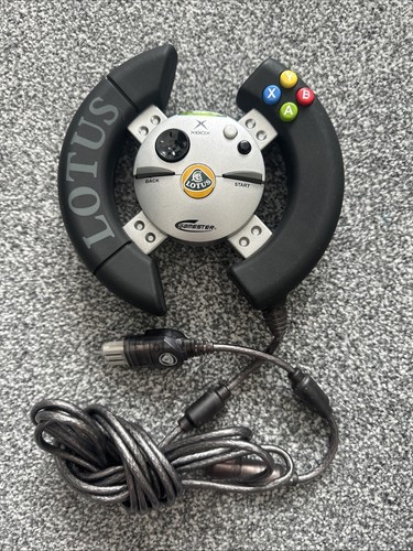 Original Microsoft Xbox Official Lotus Gamester Controller Pad Steering Wheel - Picture 1 of 4