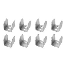8pcs U Bracket for 0.55" Panel, 17x17x20mm Metal U Shaped Fasteners Brackets