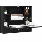 Wall Mounted Folding Laptop Desk Hideaway Organizer Storage Space Saver