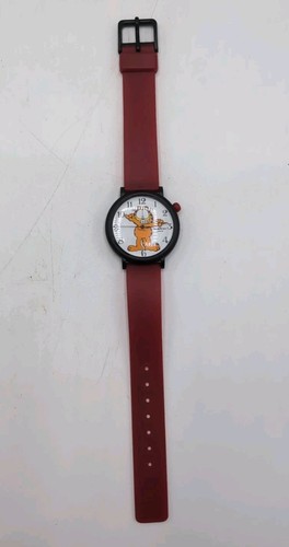 Reloj Garfield Armitron Vintage Brazos Móviles Plástico Rojo Batería Nueva - Imagen 2 de 6