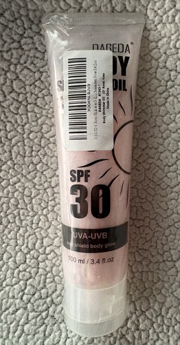 Dageda SPF 30 Shimmer Body Oil 3.4oz Sun Shield Glow Lotion New - Picture 1 of 2