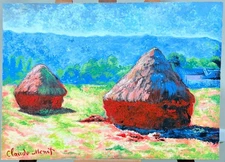 Claude Monet Oil Painting on canvas Sealed  Antique Unframed measure 50x70 cm