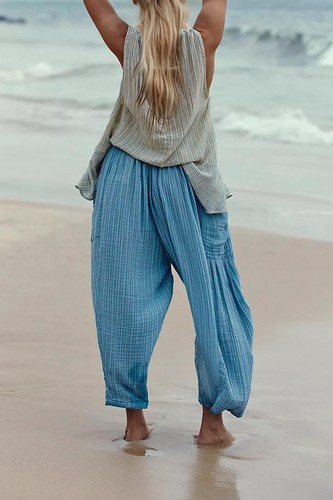 Pantalón cintura alta pierna ancha holgado casual - Imagen 36 de 40