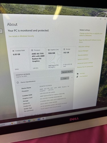 Dell Inspiron 24" 3455 Touchscreen All In One AMD Radeon R4 - 1 Tb - Picture 10 of 12