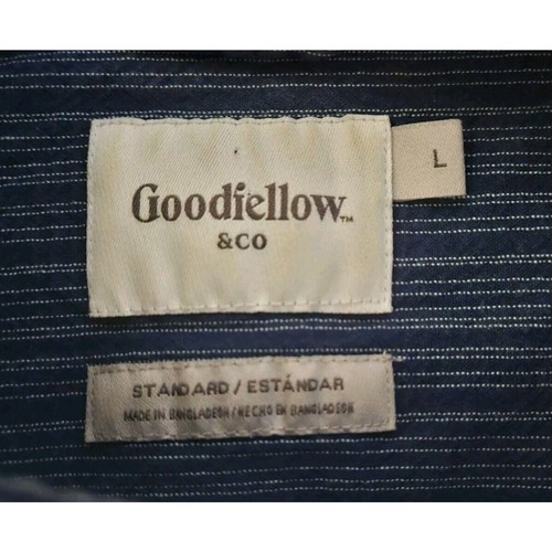 Goodfellow & Co. Herren Large Northrop Kurzarm Knopfleiste Standard blau/weiß - Bild 6 von 24