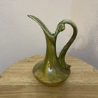 Royal Haeger ewer vase with a green and yellow drip glaze #RG 92