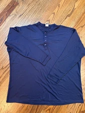 Patagonia Capilene Henley Base Layer Shirt Men’s XXL Blue Long Sleeve USA