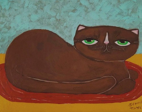 Buy 2 Get the 3rd FREE,  11 x 14, Art PRINTS, Wall Art, Folk Art, Cat Art Print - Picture 1 of 2