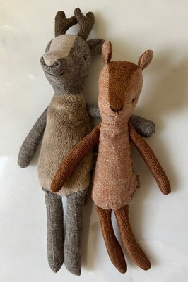 Maileg Dad Deer Father Deer Sister Bundle Reindeer Plush Dollhouse Retired