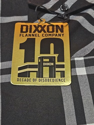 Dixxon Flannel Co The Decade XL Black Gray Plaid 10 Year Anniversary NWT - Picture 2 of 9