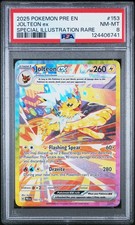 2025 POKEMON PRE EN-PRISMATIC EVOLUTIONS #153 JOLTEON EX PSA 8