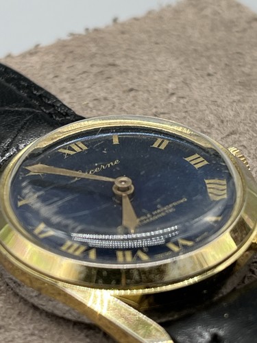 VINTAGE LUCERNE SWISS MADE HERRENUHR LEDERARMBAND HADAUFZUG RÖMISCHE ZIFFERN F.3 - Bild 17 von 18