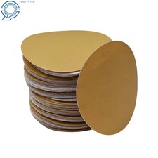 100 Pack 6" NO-Hole DiscsHook Loop Pads Sanding Disc Flocking 320 Grit