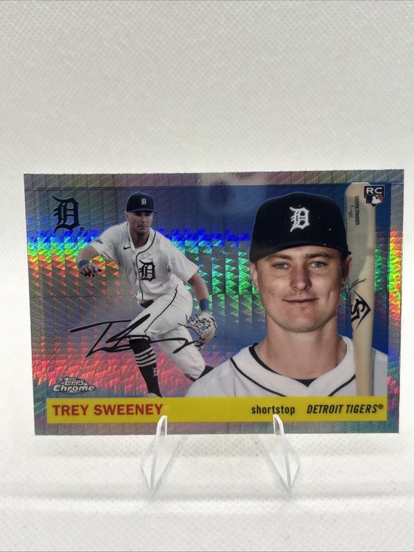 2025 Chrome Platinum #298 Trey Sweeney, Tigers (RC) - Prism Refractor Parallel