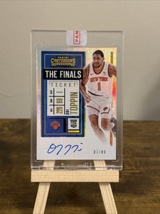🔥2020-21 Contenders Basketball #127 OBI TOPPIN Finals Ticket ON CARD AUTO #/49