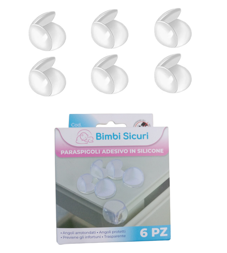 Paraspigoli Silicone Sicurezza per Bambini Salva Angoli 6 pezzi tavoli mobili - Imagen 2 de 8