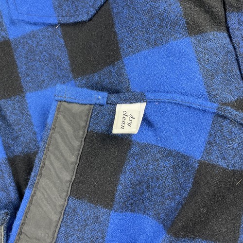 Vintage 70s Pendleton Wool Flannel Shirt S Outdoorsman Blue Buffalo Plaid USA - Picture 17 of 17