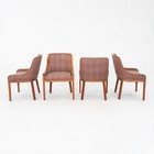 1984 Ward Bennett for Brickel Associates Dining Chair Plaid Fabric 4x Available