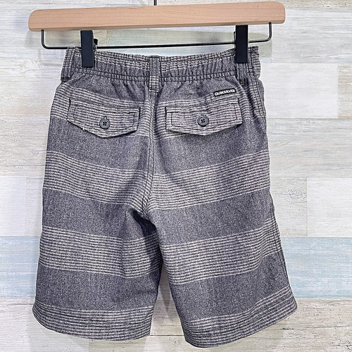 Quiksilver Striped Hybrid Shorts Gray Flat Front Woven Casual Boys 5 - Picture 2 of 3