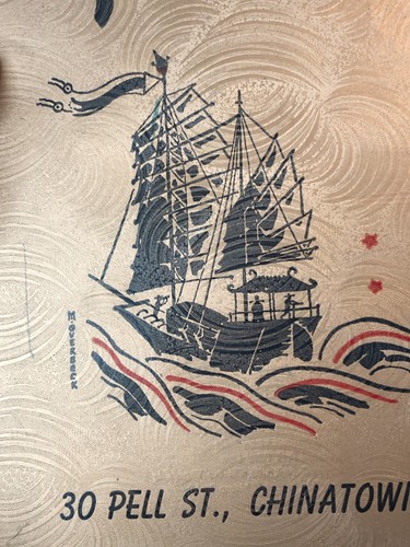 Vintage Pacific Chinese Restaurant Chinatown New York MENU, Pell Street - Picture 2 of 8