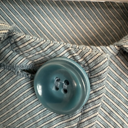 Tulle Anthropologie Pea Coat Large Green Trench 3/4 Sleeve Buttons Cotton Preppy - Picture 4 of 5