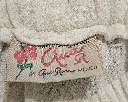 ANA ROSA LOPEZ Women's Vintage Hand Painted/signed Cotton Gauze Top Sz M/L - Picture 2 of 6