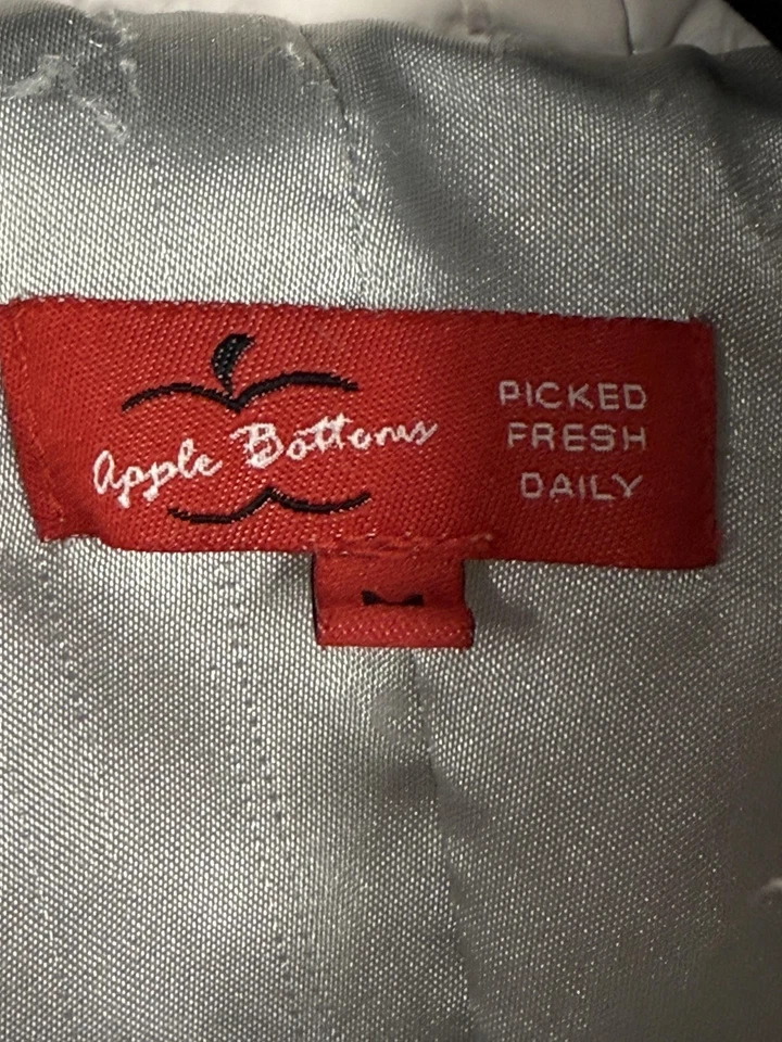 Abrigo Apple Bottoms Mujer Medio Blanco Largo Acolchado Cremallera Completa Puffer Chaqueta Plumón Foto 4 de 4