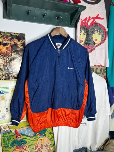 Vintage Youth Nike Blue And Orange Pullover Windbreaker Size Youth Large - Picture 1 of 6