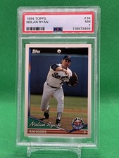 NOLAN RYAN (POP 96) 1994 TOPPS PSA-7 NR-MT FINAL SEASON CAREER STAT CARD#34