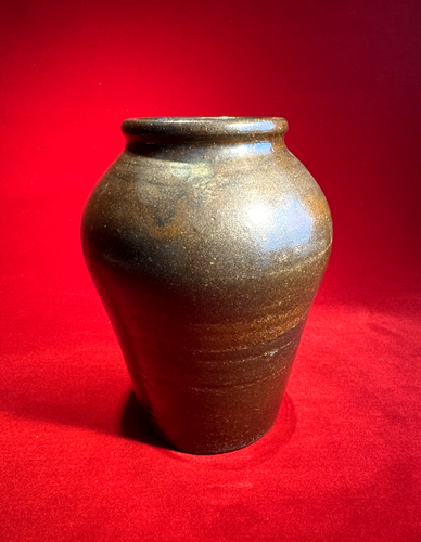BEAUTIFUL ANTIQUE INDIAN WARS ERA GLAZED STONEWARE POT