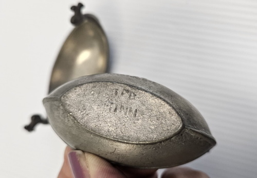 LOT OF (4) Norway TINN Pewter Viking Ship Salt Cellar 3", 8" TINN, 8" no mark - Picture 19 of 24