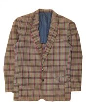 VINTAGE Mens 2 Button Blazer Jacket UK 38 Medium Multicoloured Check AP11