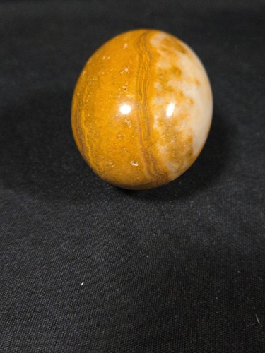 Natürliches echtes Achat poliertes Ei 3 cm lang goldene Farbe - Bild 6 von 8