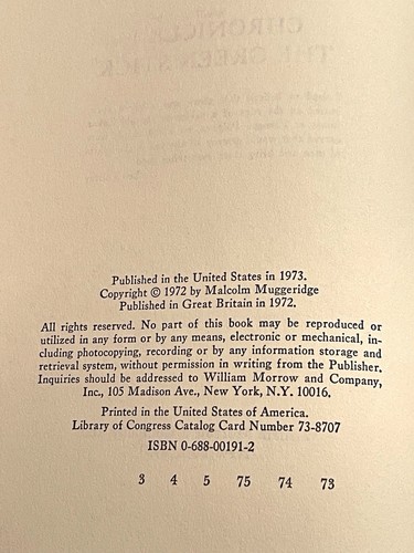 Malcolm Muggeridge CHRONICLES OF WASTED TIME The Green Stick 1st Ed 1st Print - Picture 3 of 8
