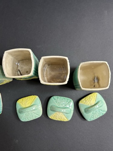 Vintage Miniature Kitchen Storage Set Ceramic Made In Japan 6 Pieces Toy Child - Picture 13 of 17