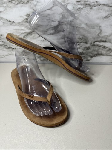 Sandalias chanclas de cuero Hari Mari marrón para mujer talla 8 - Imagen 5 de 9