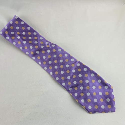 Robert Talbott Mens Purple Silk Polka Dot Tie Made in USA Modern Classic Fords - Picture 2 of 9