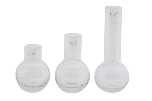 Dutz Vase MASA, Farbe Klar m. Blasen, H14 cm, D11 cm, dickes Glas, klein - Bild 1 von 2
