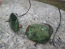 Green Antique Sunglasses Goggles Vintage Steampunk Safety Specs