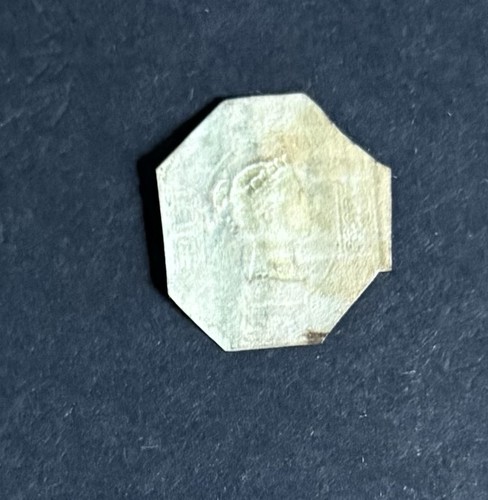 GB 1847-54 Queen Victoria 6d Used (stamp has been cut to shape) - Foto 2 di 2