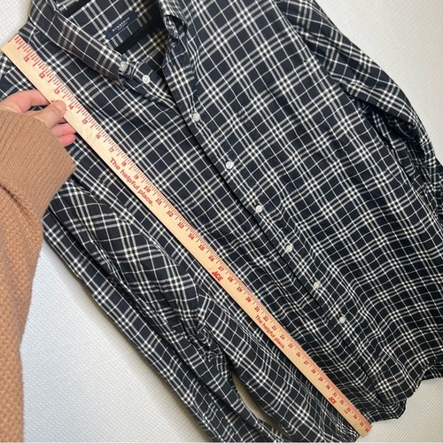 Burberry | Camicia XLT bianca e nera casual con bottoni - Foto 5 di 8