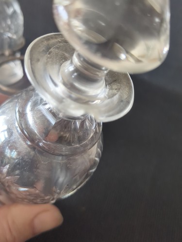 VINTAGE CUT GLASS & SILVER PLATE CRUET SET WITH CARRY CADDY - Picture 4 of 7