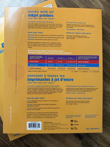 Lot of 2 New Staples Photo Supreme Double Sided Matte Paper 8.5 x 11 50 Sheets - 第 2/2 張圖片