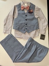 Boys' 4-Piece Suit Van Heusen Easter Spring Collection Christian, Size 4T NWT
